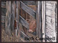 Beth Campbell paints simple prairie scenes in acrylic