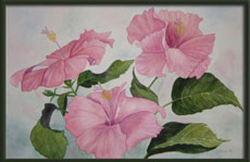 Water colour scenes painted by Sheryn Johnson