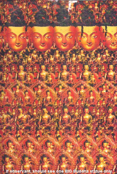 One for All, All for One ! Could you see the ONE 3D Buddha Statue ?