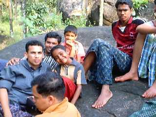 Praveen and Aswanth (both of the village) with other camp members