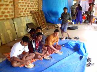 Lunch time for the camp members