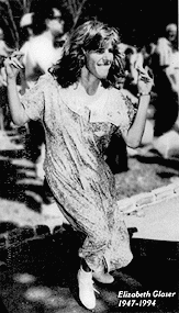 Elizabeth Glaser photo taken from 'For Our Children Too!' cassette insert.