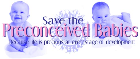 Save the Preconceived Babies: Because life is precious at *every* stage of development