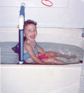 Emily in her bath chair