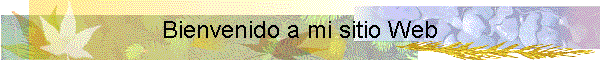 Bienvenido a mi sitio Web