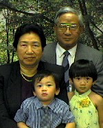 Rev Maran Yaw, His wife and Grand Children
