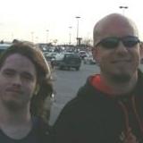 Dave and I in the parking lot of Summer Kitchen Cafe before the Pillar concert.&nbsp; November 2003.