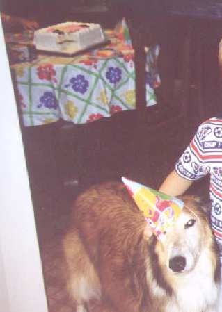 Kids throw the best birthday parties!&nbsp; Except for the hats. Arf!