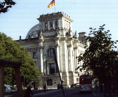 A view of the Reichstag from the back
