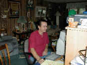 Andrew hard at his task