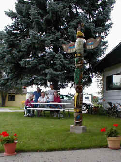 Some of our guests by the totem pole