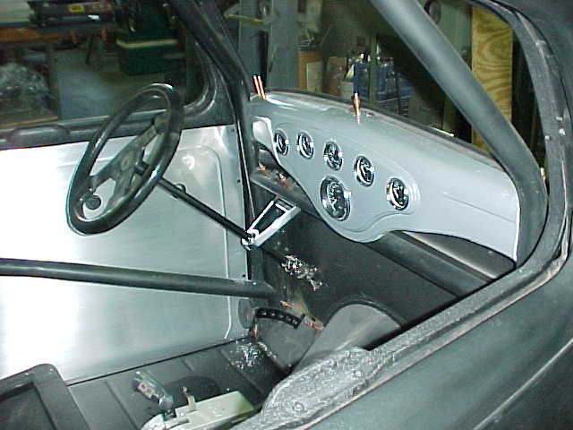 Trial fit of dashboard and steering column
