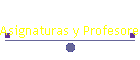 Asignaturas y Profesores