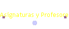 Asignaturas y Profesores