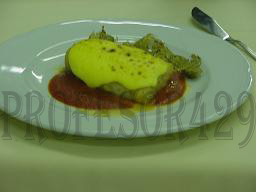 Bacalao gratinado al perfume de ajo