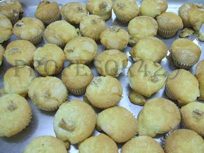 Magdalenas con nueces
