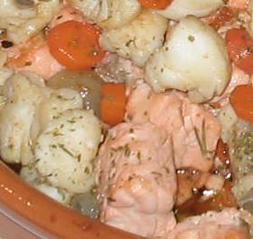 Salm&oacute;n y rape en escabeche
