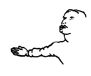 An ugly artist sensing limits of visual field with non-wiggling fingers