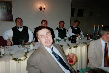Jimmy Rohde, also the groomsmen in the background including Brian Conway