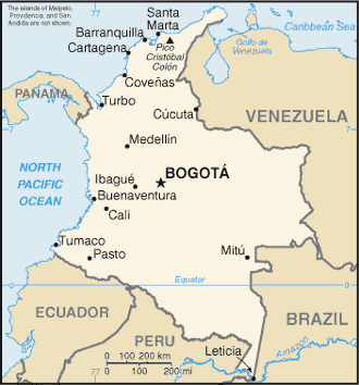 mapf of colombia