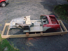 aerial view of car on rotator base