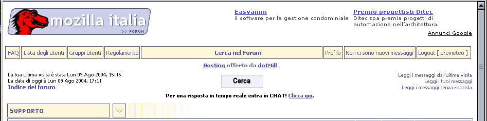Nuova pagina principale