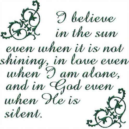 I believe