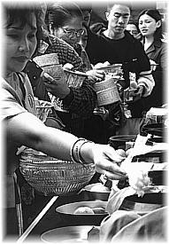 'tuk bart' - alms giving to monks