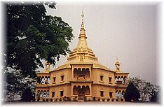 the hill-top temple where you can climb to the top tier to view this beautiful green town