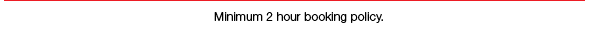 minimum 2 hour booking policy