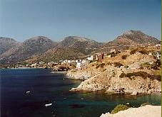 view from the sea to bali crete greece