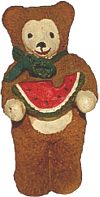Grrrr..I'm a mean grizzly bear...hand over the money or I'll club you with me watermelon!!!!