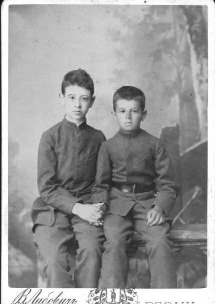 Sons of Anatoly N. and Ye. I. Behr: Georgiy (elder) and Nikolay Behrs