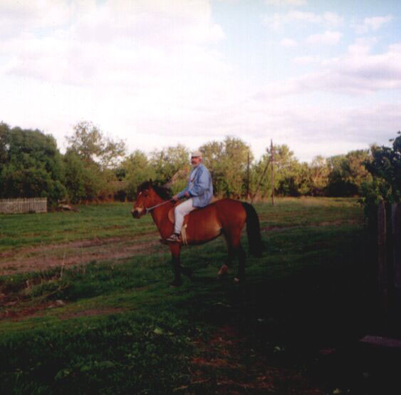 Dr. V. Voronetsky riding over. Spring, 2001