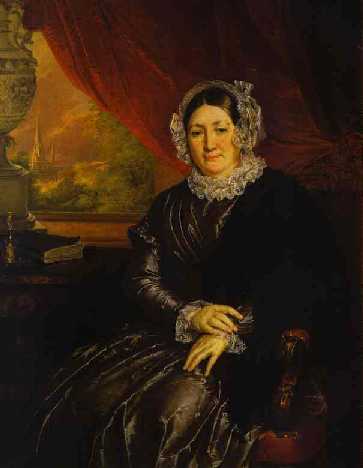 Yelizaveta Petrovna Protasyev nee Dubovitsky in 1845. Portrait by V. A. Tropinin. Click to enlarge...