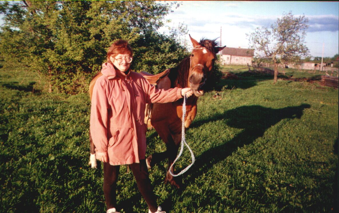 Prof. Olga Kurbatova from the Moscow State University. Protasyev Ugol, spring 2001