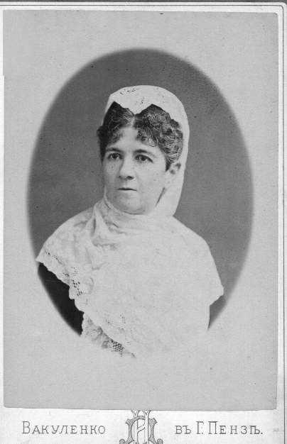 Yekaterina I. Behr nee Sablin, wife of Anatoliy N. Behr.