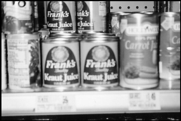 Cans and cans of kraut.