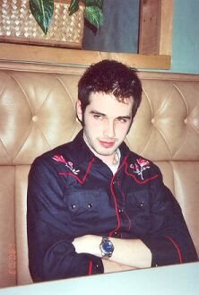 Michael in a booth.