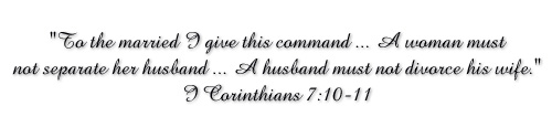 I Cor. 7:10-11