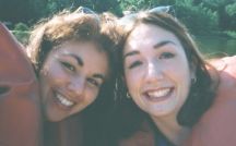 Ang and I in a boat.