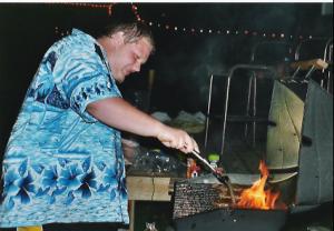 Mike grillin' up something good.