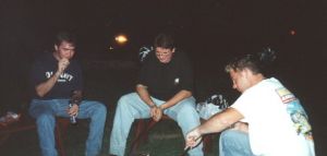 A campfire cookout
