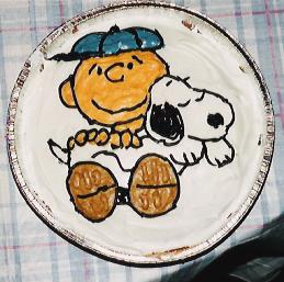 Charlie Brown and Snoopy Cake