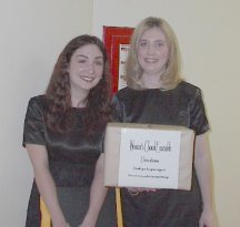Stacey and I collecting donations
