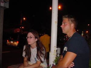 Larry and Jaime sitting around