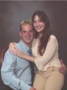 Me sitting on Larry's lap