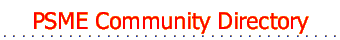 PSME Community Directory