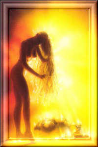 Imagem sensual de Luis Royo, representando uma mulher em seu conflito interior.