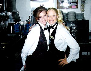 Deana and I at work